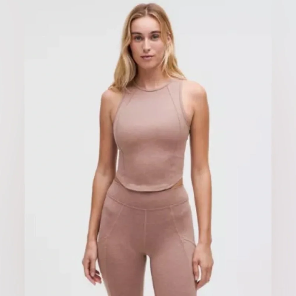 Lululemon Soft Sueded Crewneck Cropped Tank Top